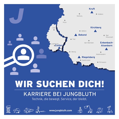 Standortkarte Jungbluth Fördertechnik - Rheinland-Pfalz und Saarland